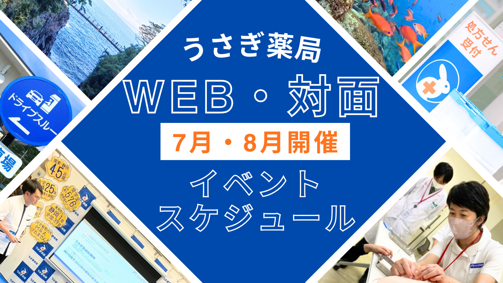 【対面・WEB/気になるイベントをチェック！】うさぎ薬局7月・8月開催イベントスケジュールを公開しました！