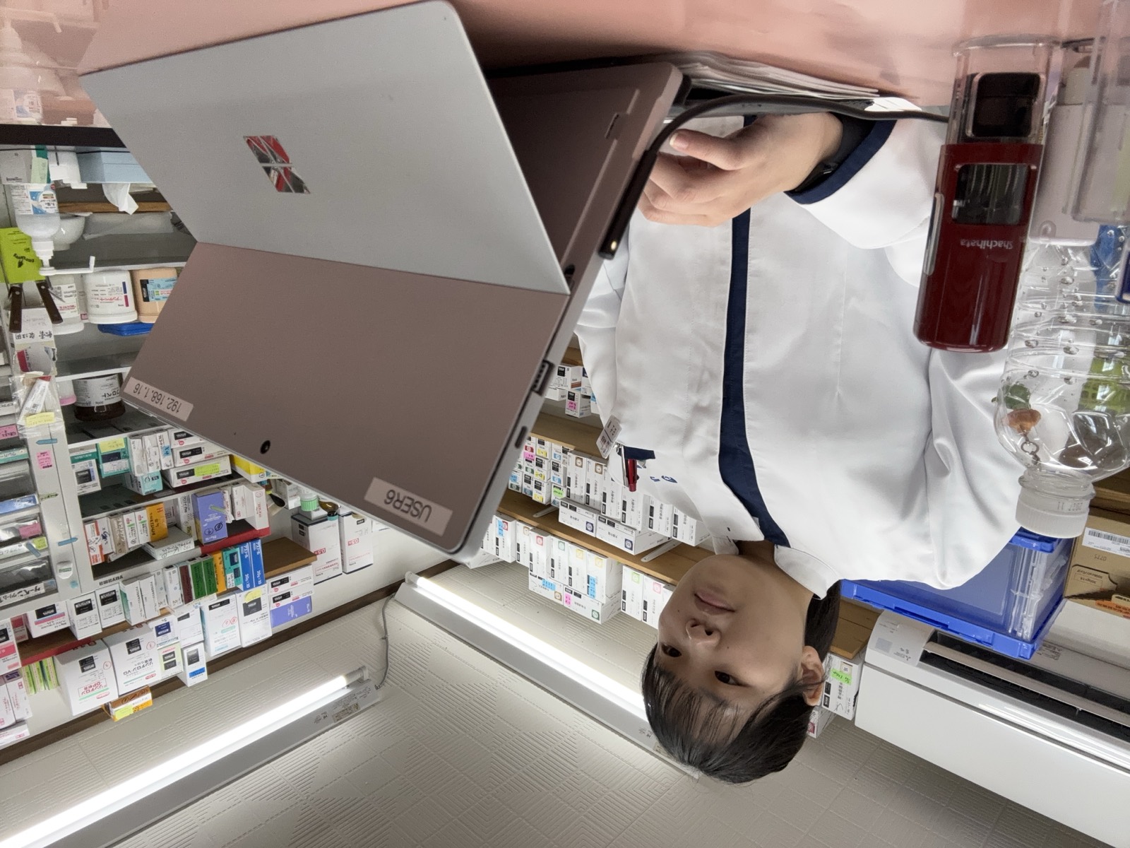 薬歴入力の様子